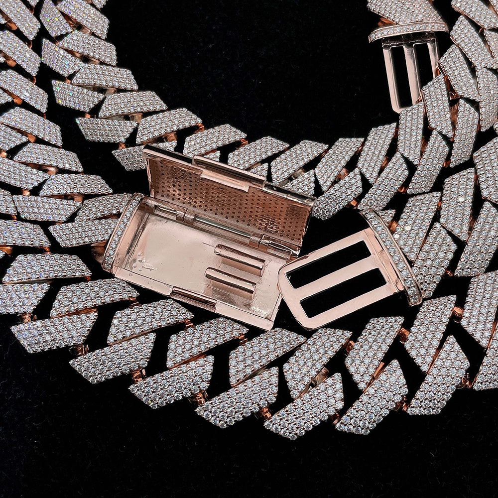 Moissanite Cuban Link Chain Necklace | S925 Sterling Silver | Luxury Fine Jewelry