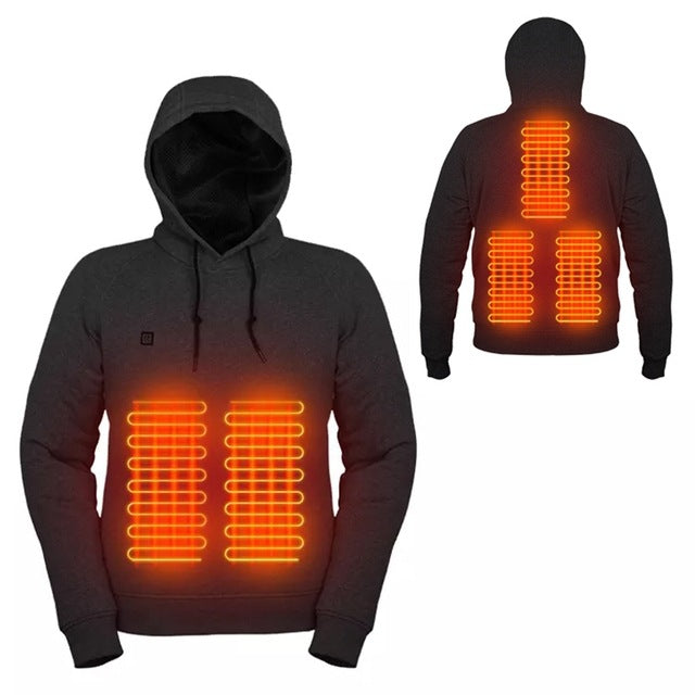 USB Heated Hoodie – Electric Warming Sweatshirt for Men & Women - Teglex