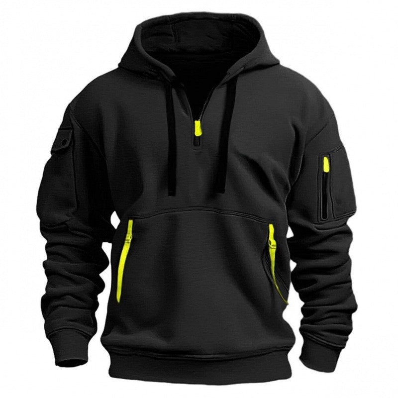 Multi-Pocket Pullover Hoodie – Casual Streetwear Sweatshirt for Men & Women - Teglex