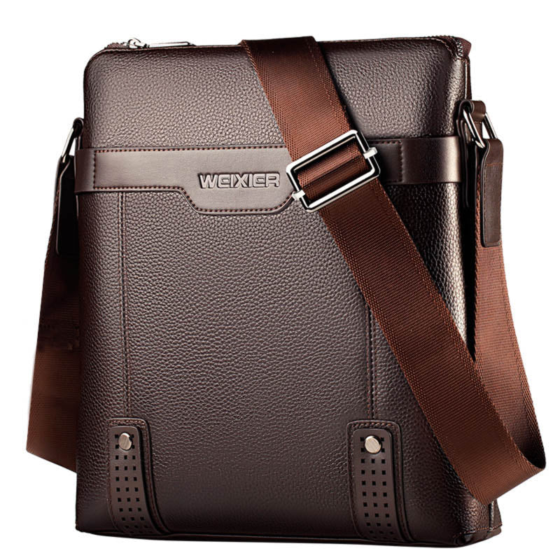 WEIXIER Neue Mode PU-Leder Herren Umhängetaschen Lässige Kleine Herren-Schultertasche Crossbody Business Herren Handtasche Klein