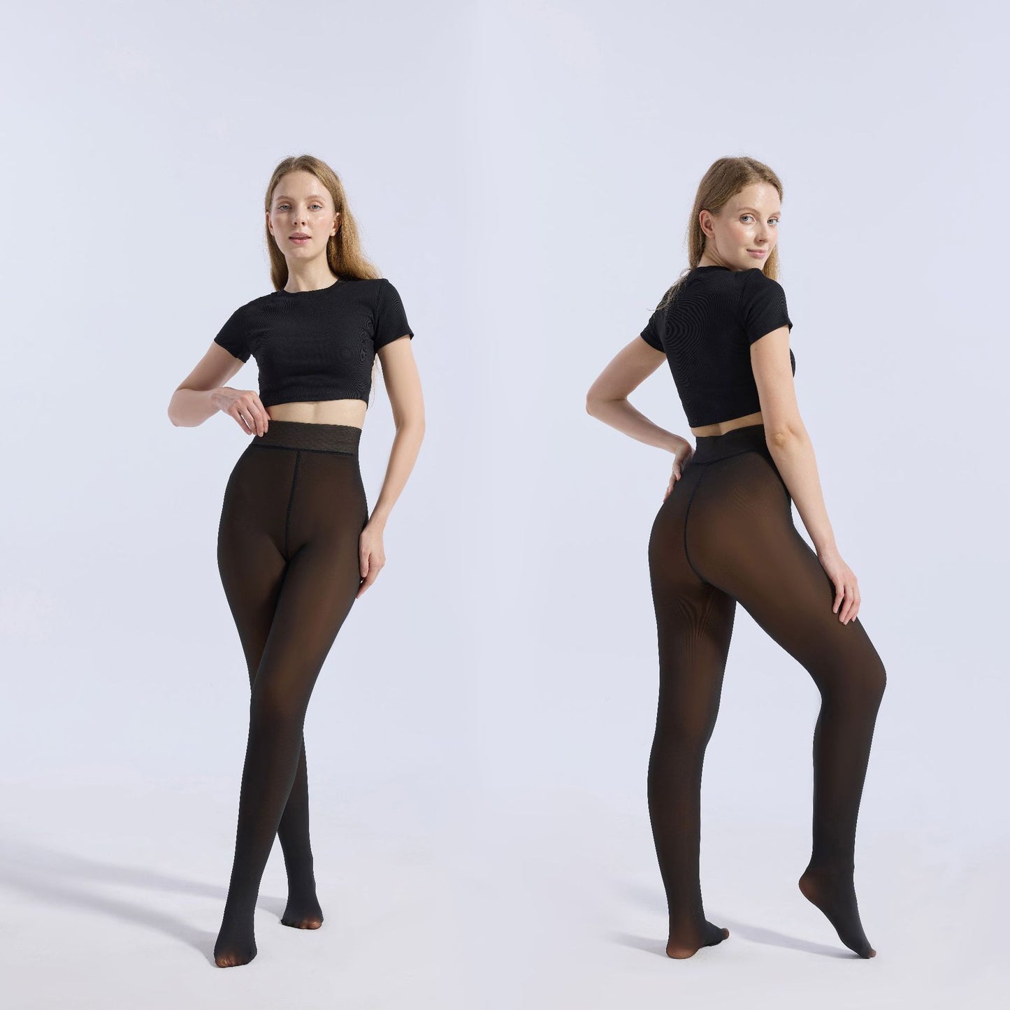 Women's Black Translucent Hip-Lift One-Piece Jumpsuit Pants