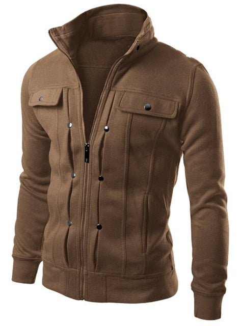Herren-Cardigan-Hoodie mit mehreren Knöpfen, modischer Trainingsanzug