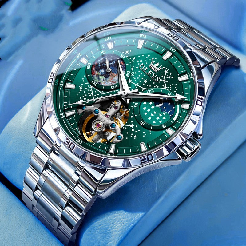 Starry Sky Hollow Mechanical Watch | Men's - Teglex
