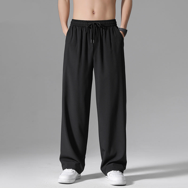 Gerade geschnittene, lockere, atmungsaktive, legere, mikroelastische Sporthose für Herren