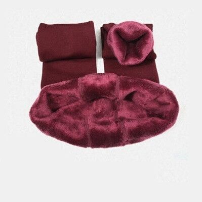 Damen Plussize Samt-Leggings in Knöchellänge für den Winter