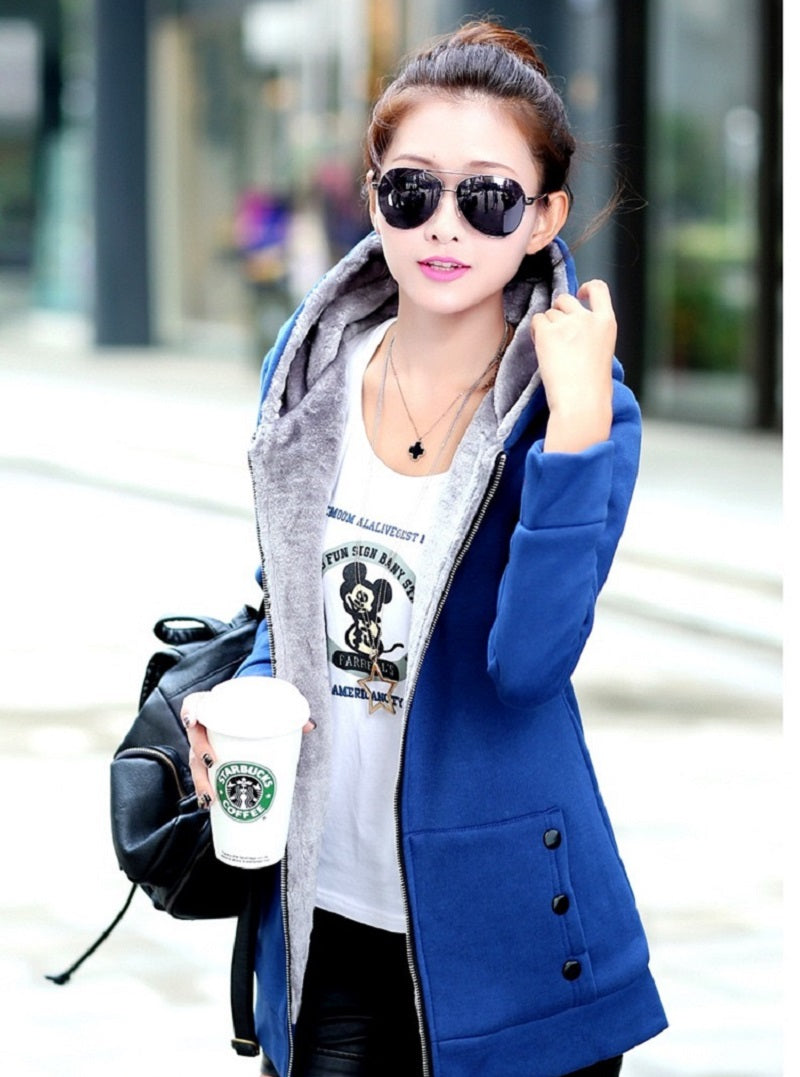 Women's Long Winter Parka Coat Warm Solid Jacket