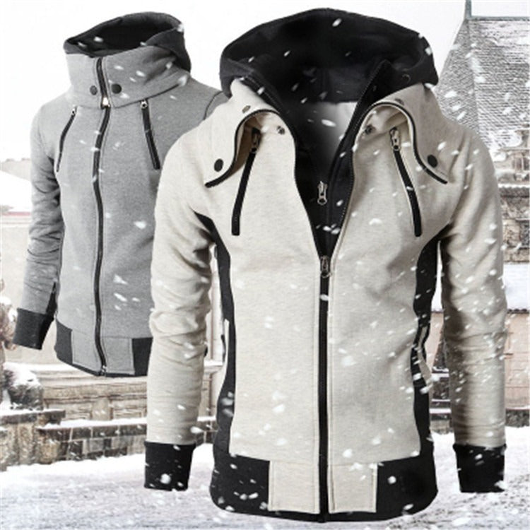 Men's Hooded Zip Sweater Jacket – Casual Outdoor Coat
