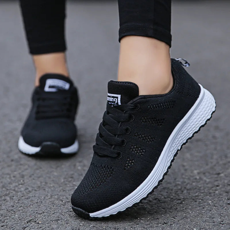 Atmungsaktive Damen-Mesh-Sneaker – Walkingschuhe
