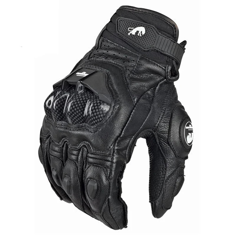 Herren-Motorradrennhandschuhe aus Leder – Ganzjährig