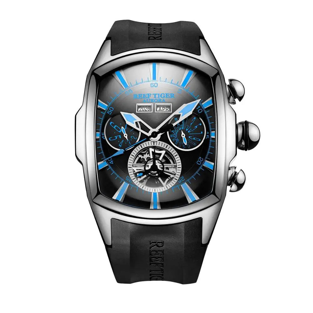 Reef Tiger RGA3069 Tourbillon Herren Sportuhr Blau