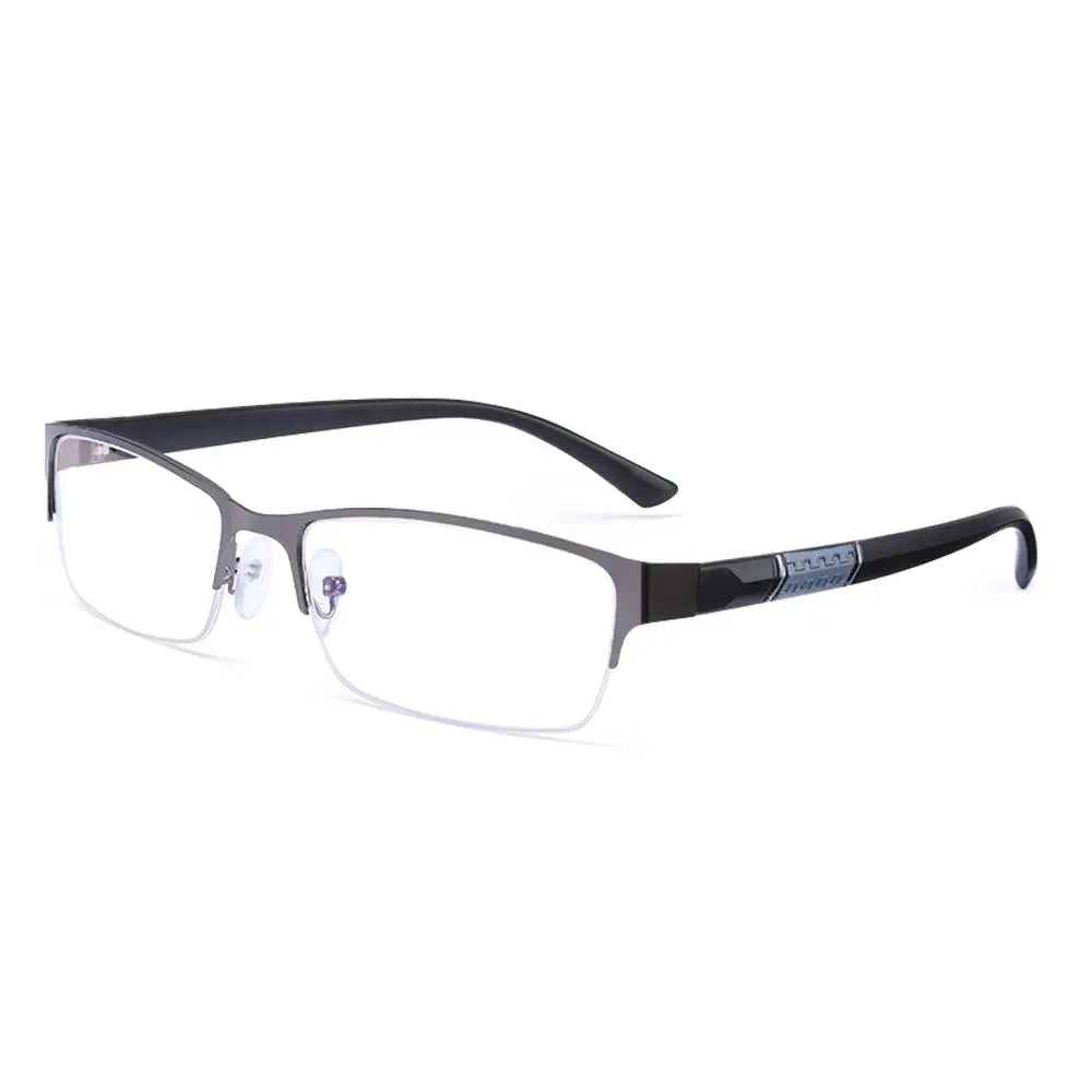 Metal Anti-blue Light Reading Glasses Farsighted Eyeglasses Men Business Eyewear Diopter 0 +1.0 +1.5 +2.0 +2.5 +3.0 +3.5 +4.0 - Teglex