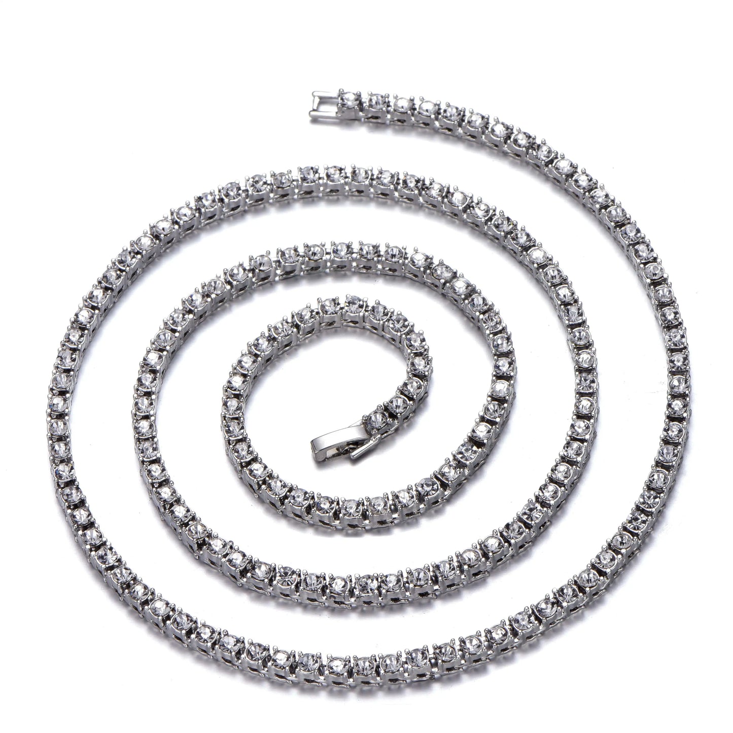 4mm Iced Out Tennis-Kette - Vielseitiger Hip-Hop-Style | Teglex