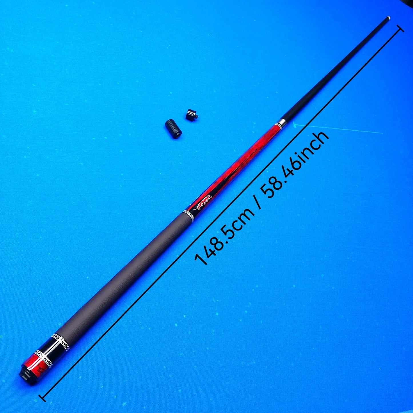 12.5mm Pool Cue Performance 2-Piece Billiard Cue with Stainless Steel Joint Glass Fiber Shaft