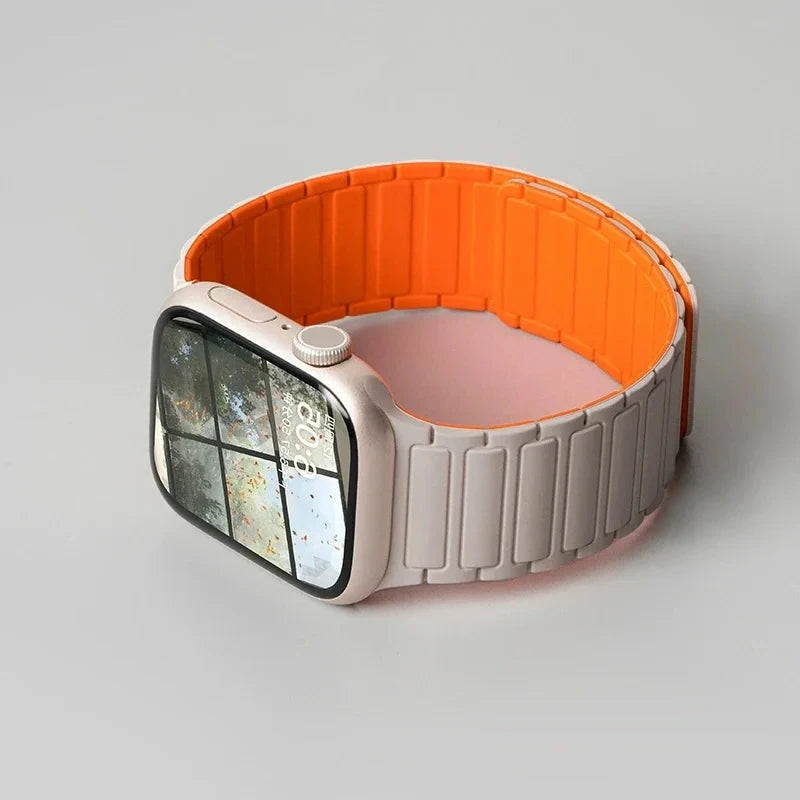 Magnetic Silicone Band for Apple Watch Ultra 2 Series 11–5 SE