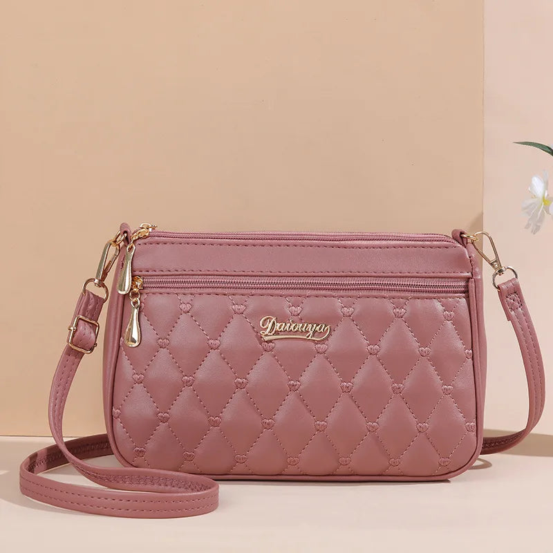 Embroidery Messenger Bags Women Leather Handbags Bags for Women Sac a Main Ladies hair ball Hand Bag - Teglex