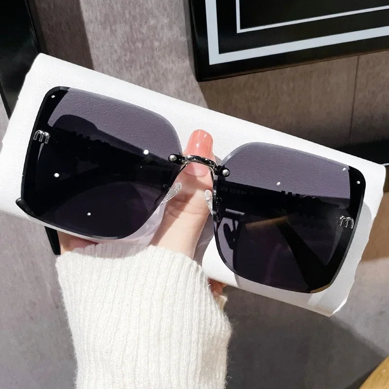 Women's Cool Rimless Luxury Brand Sunglasses UV400