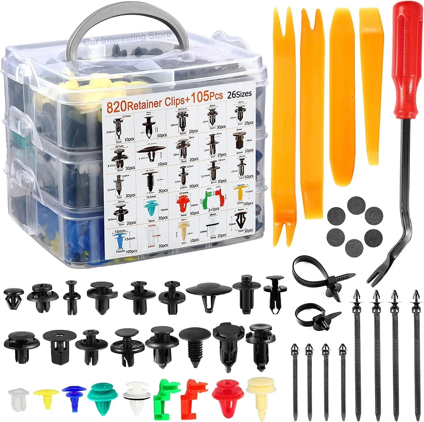 Befestigungsclip-Set für Autos – 100-800 St. Karosserie-Push-Retainer