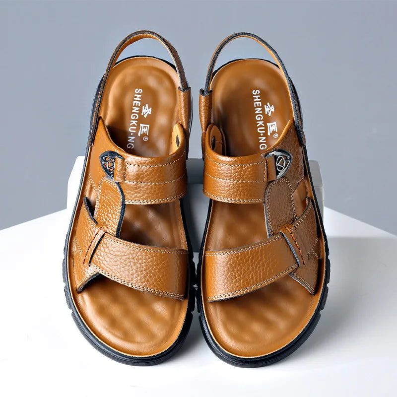 Herren Sandalen aus Leder, Größe 49 50, für Strand und Outdoor