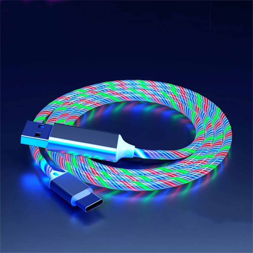 NNBILI 3-in-1 Glowing LED USB Cable Fast Charging