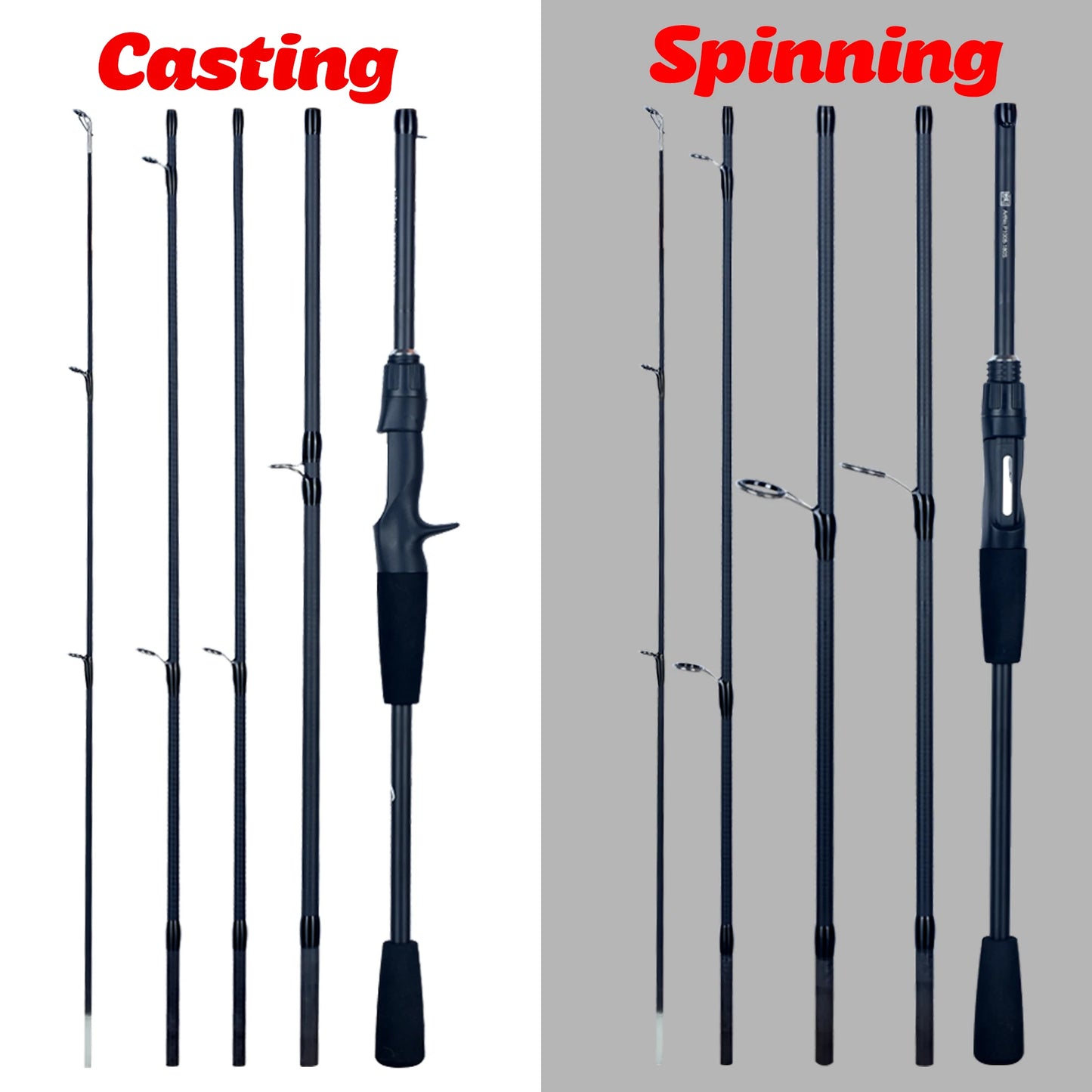 Ultralight Carbon Travel Fishing Rod 5-30g Fast