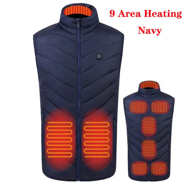 17/13/9 Areas Usb Heated Jacket Men Women Electric Heated Vest Heating Vest Heated Bodywarmer Usb Inner Heat Vest Veste - Teglex