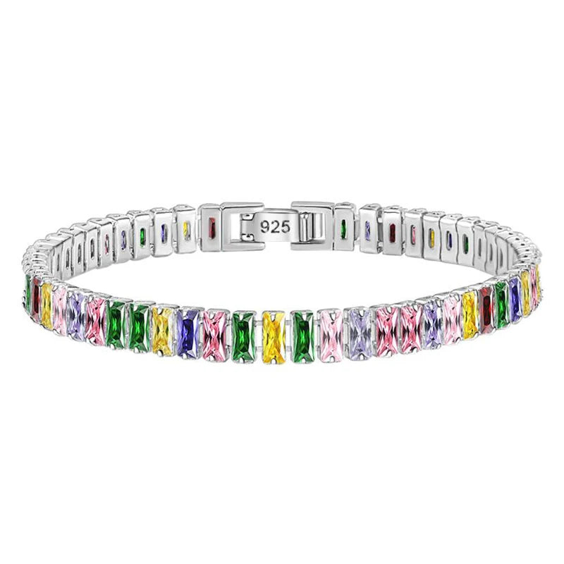 D VVS1 Moissanite Tennis Bracelet Original s925 Sterling Silver 2mm/4mm/5mm Full Diamond Bracelets for Women Man Gift