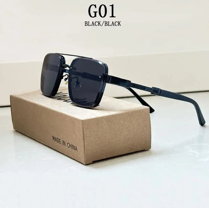 Vintage Quadratische Sonnenbrille Herren Damen Retro Fashion