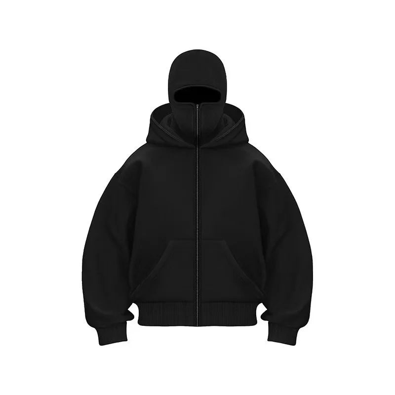 Hoodie mit Maskenkapuze – Unisex Sportswear in Übergrößen