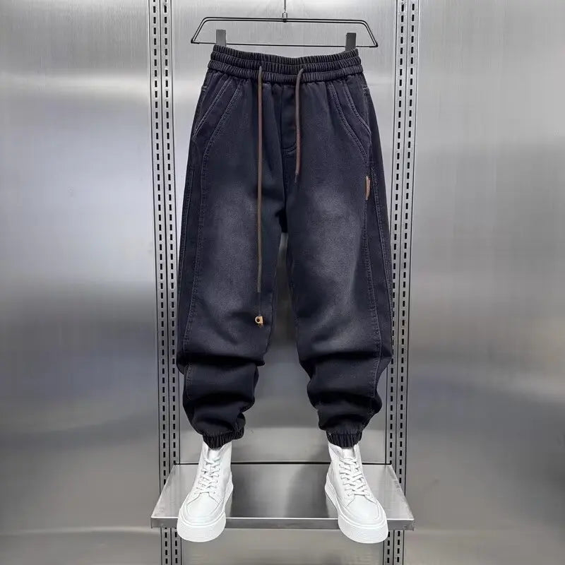 Weite Jeans | Schwarze Stoffhose Leger