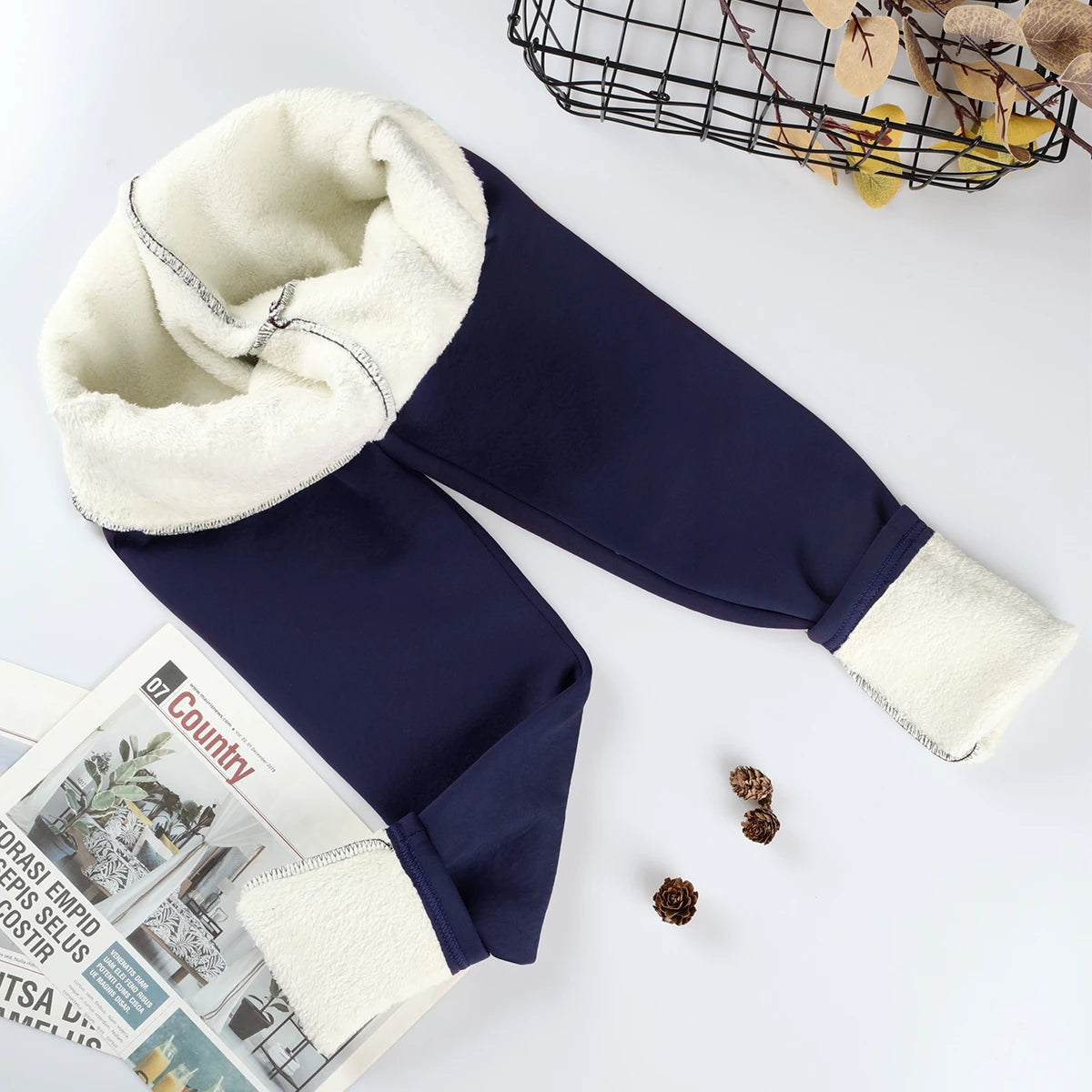 Damen Samt High-Waist Dick Warm Winter Leggings