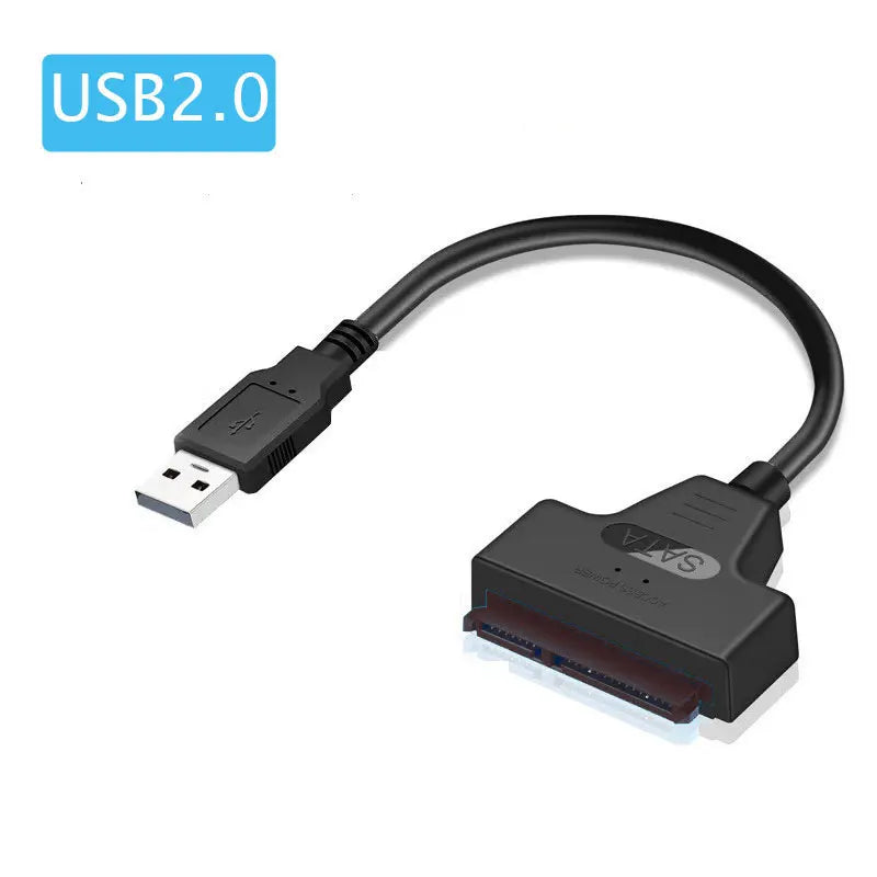 SATA auf USB 3.0 / 2.0 Kabel, bis zu 6 Gbit/s für externe 2,5-Zoll-HDD-SSD-Festplatten, SATA 3, 22-Pin-Adapter, USB 3.0 auf SATA III Kabel
