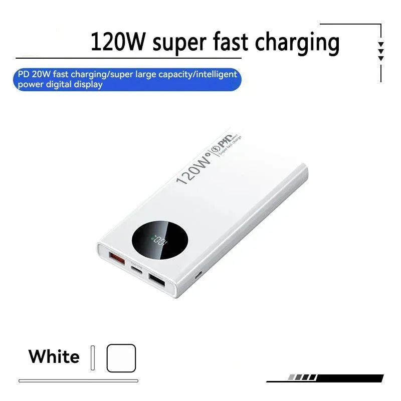 80000mAh 120W Fast Charging Power Bank – Universal