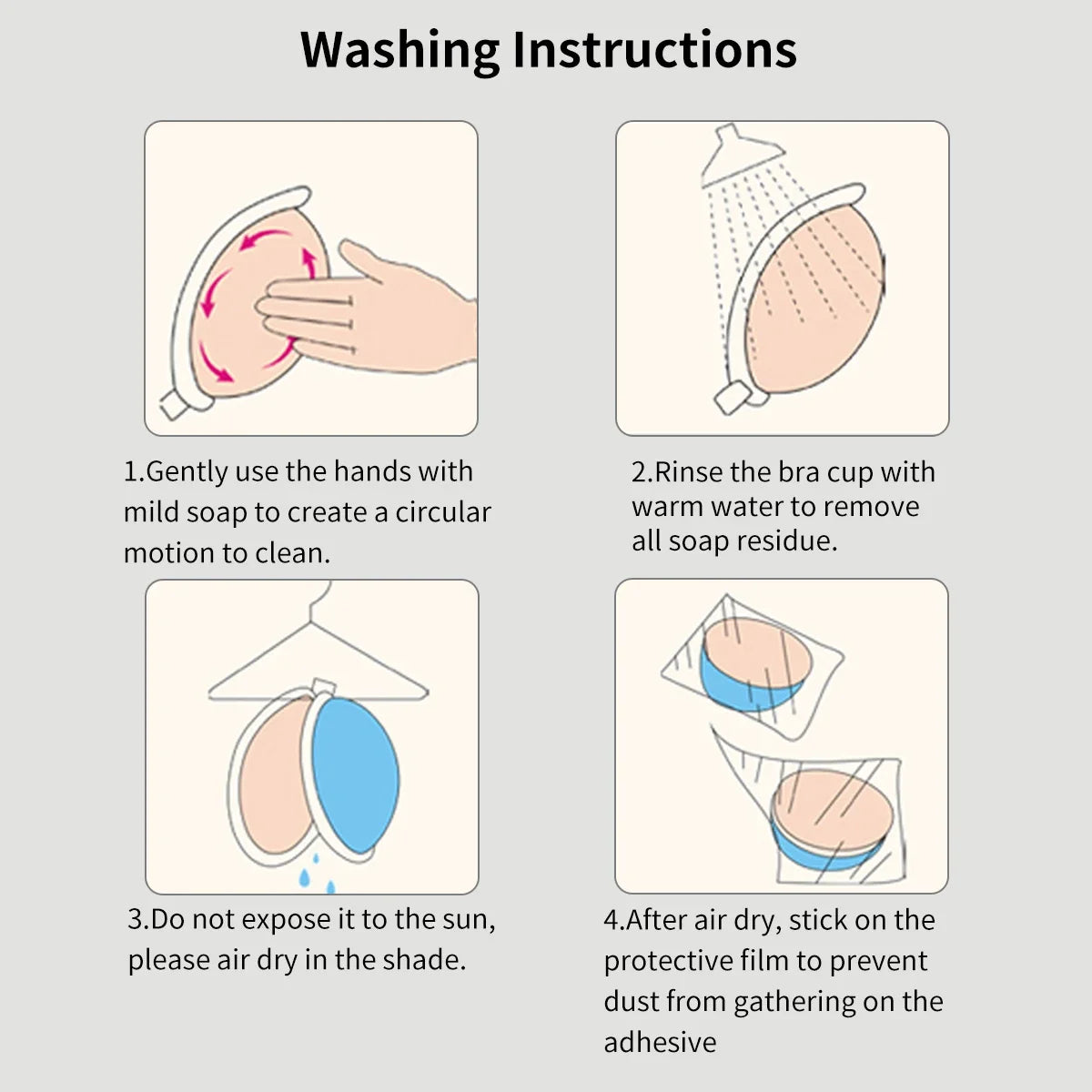 Reusable front button chest patches, silicone invisible strapless self-adhesive breast patches, women's underwear accessories