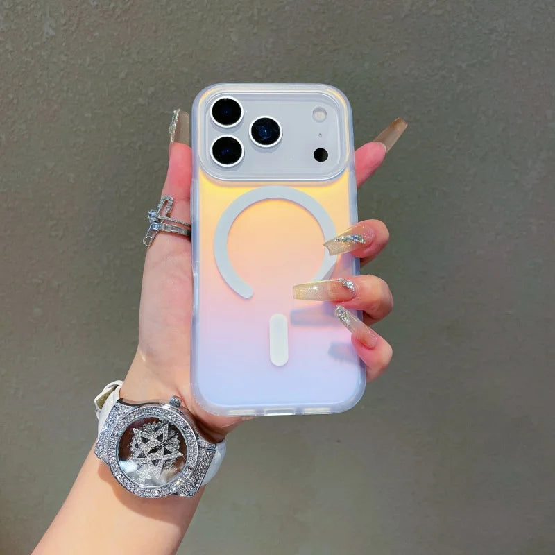 iPhone 17 Pro Max Laser-Farbwechselndes Matt-Case Magnetisch