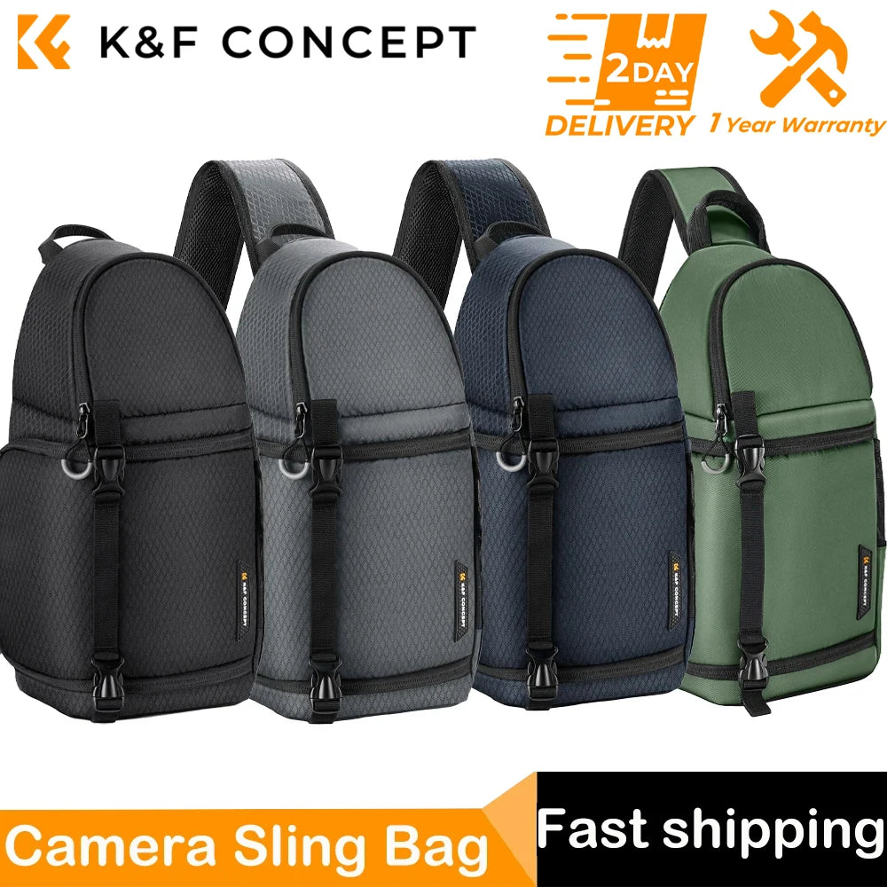 K&F Concept Camera bag Photography Backpack 10L Waterproof Camera Sling Backpack DSLR/SLR Camera Case Sony Fuji Photography Bags - Teglex