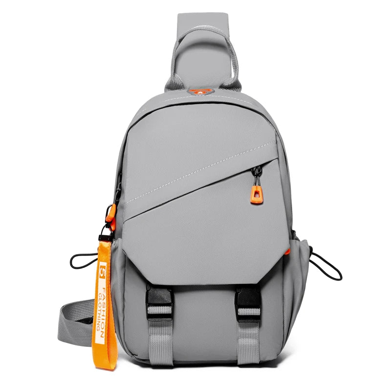 Wasserdichte Nylon-Umhängetasche - Brustgurt-Rucksack für Herren, kompakte Schulter-Messenger-Tasche, Reise- & Outdoor-Wanderrucksack