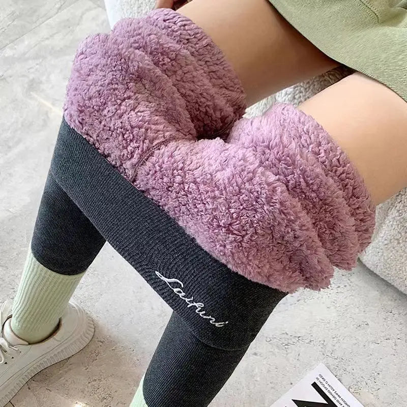 Women's Thick Heavy Fleece Slim Leggings Fit Casual Fall Winter