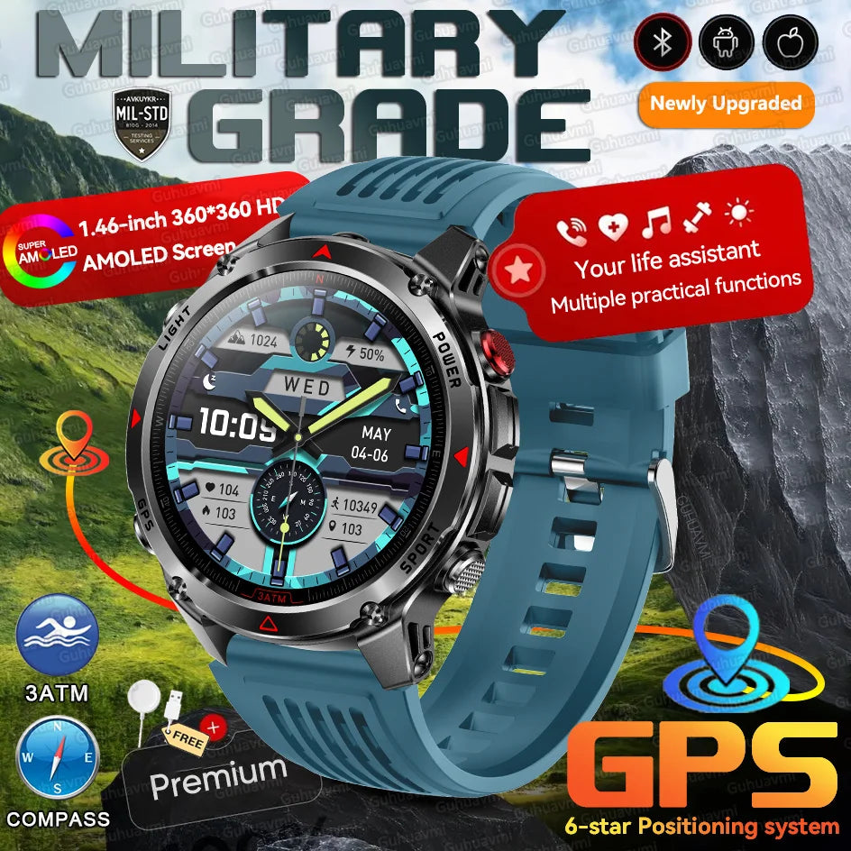 Forerunner 570 GPS Smart Watch 3ATM Waterproof AMOLED Screen MULTI-BAND GNSS Compass Altimeter Flashlight Sports Smartwatch Men