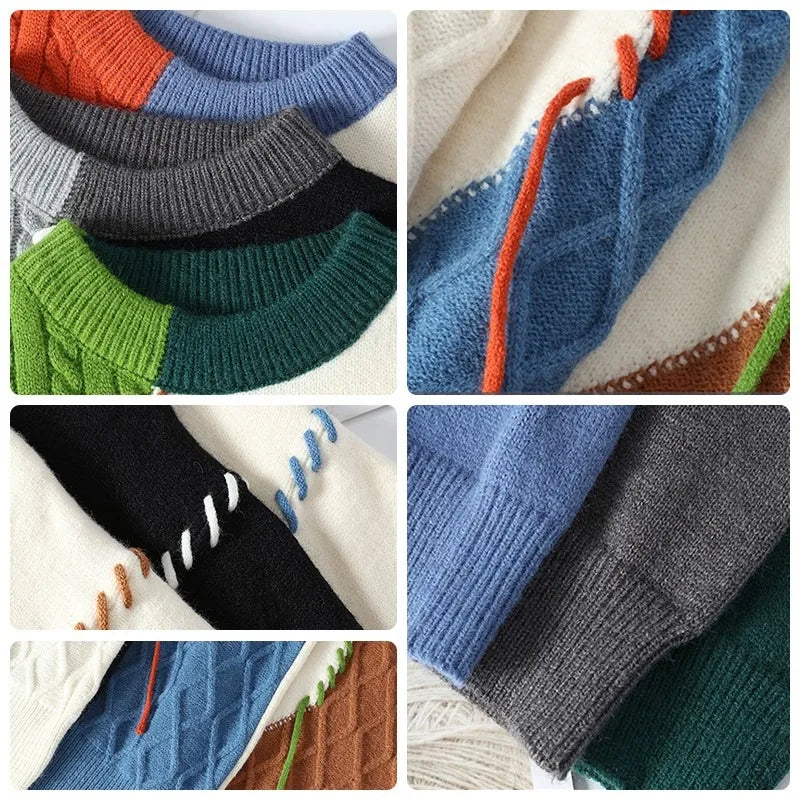 Dicker Strickpullover Trend Basic Layer Winter Schwerer Pullover