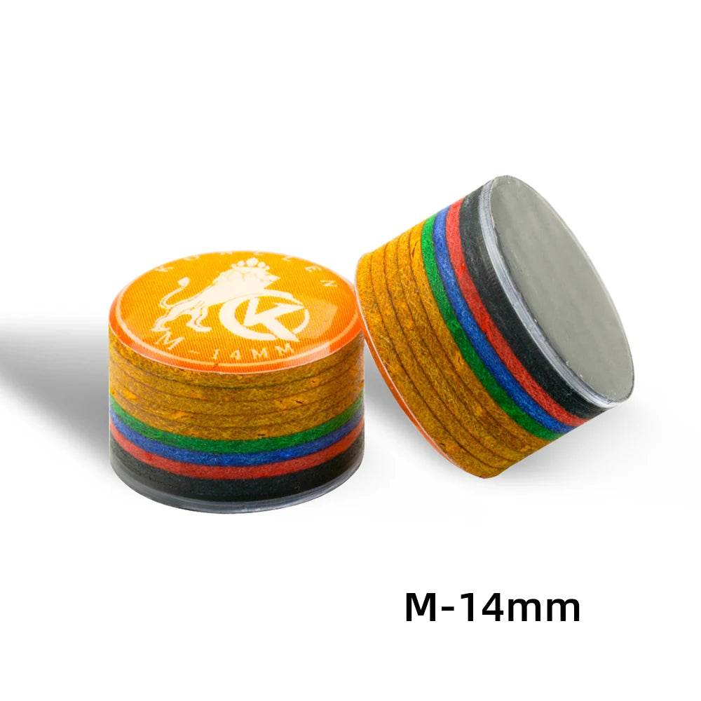 KONLLEN 11/14mm Regenbogen Snooker Queue-Tips S–H