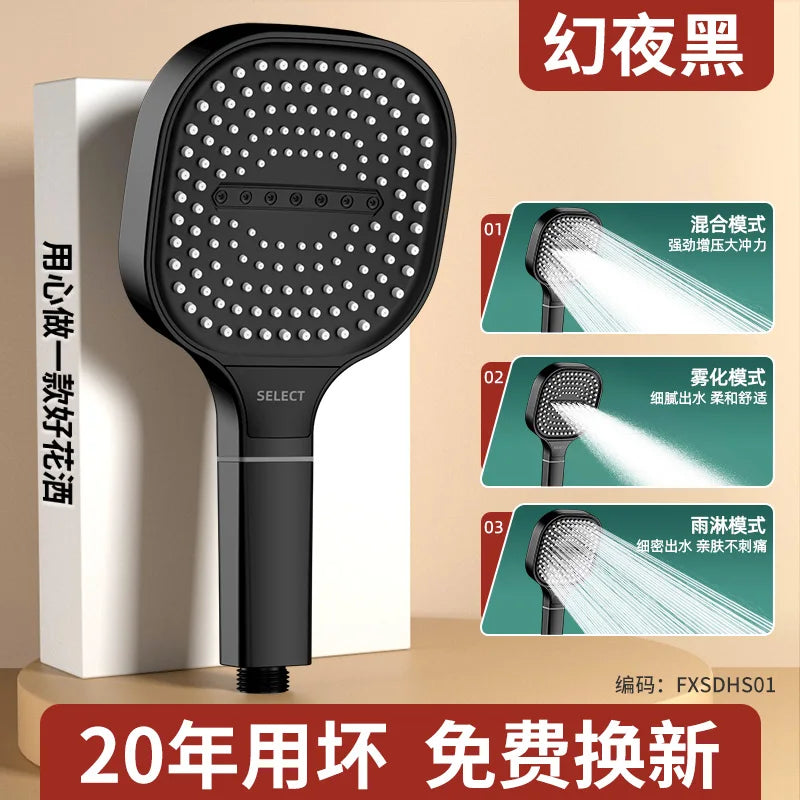 13CM High Pressure Shower Head 3 Modes with Filter