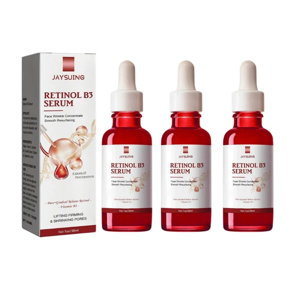Retinol B3 Faltenentferner Gesichtsserum Sofortige Straffung und Lifting Anti-Aging Flüssigkeit Mildert feine Linien Aufhellendes Hautpflegeprodukt