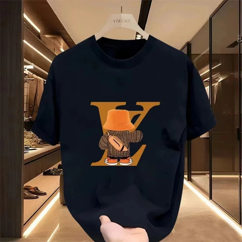 Hot Sale Men Women Casual T Shirt Designer Tees Print Short Sleeve Oversized Top Round Neck Men Women Cotton T-Shirts 71304 - Teglex