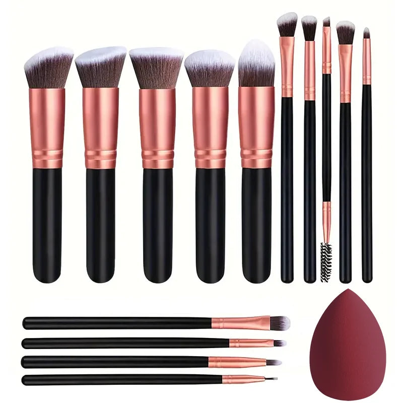 14PCS Makeup Brush Set Foundation Blush Eyeshadow Tools