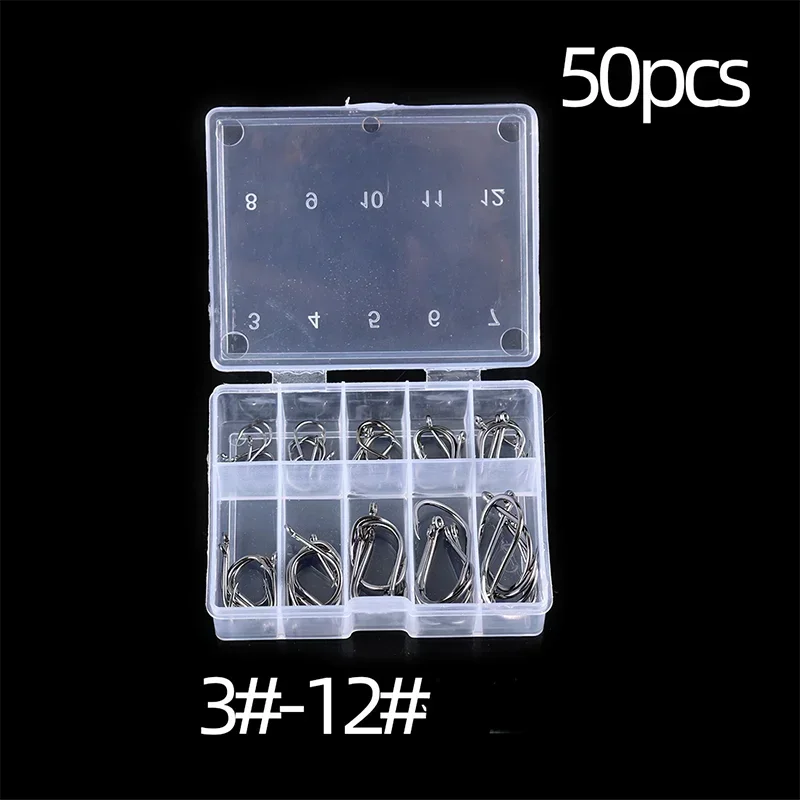 Fishing Hooks Carbon Steel Barbed Circle Fishhook Set
