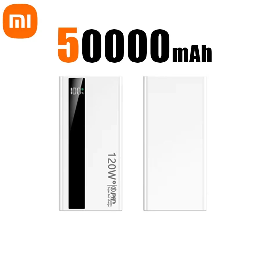 Xiaomi 500000mAh 120W Super Fast Charging High Capacity Power Bank External Battery Portable Battery Charger For iPhone Samsung - Teglex