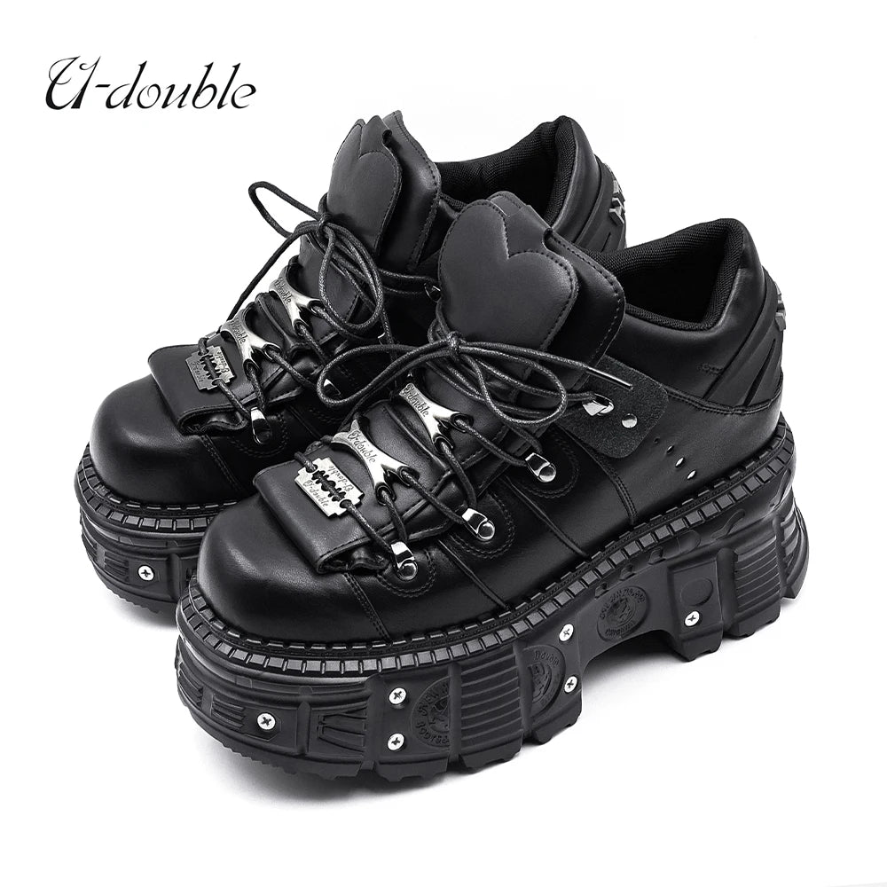 Punk Platform Ankle Boots – Gothic 6CM Women Casual