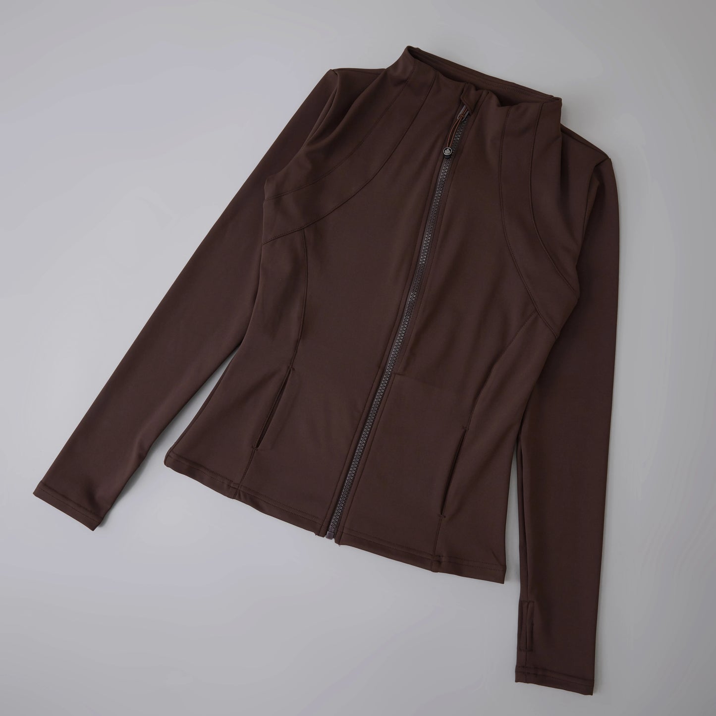 New yoga wear ladies coat round high elastic loose exercise yoga fitness long sleeve stand-up collar yoga tops - Teglex