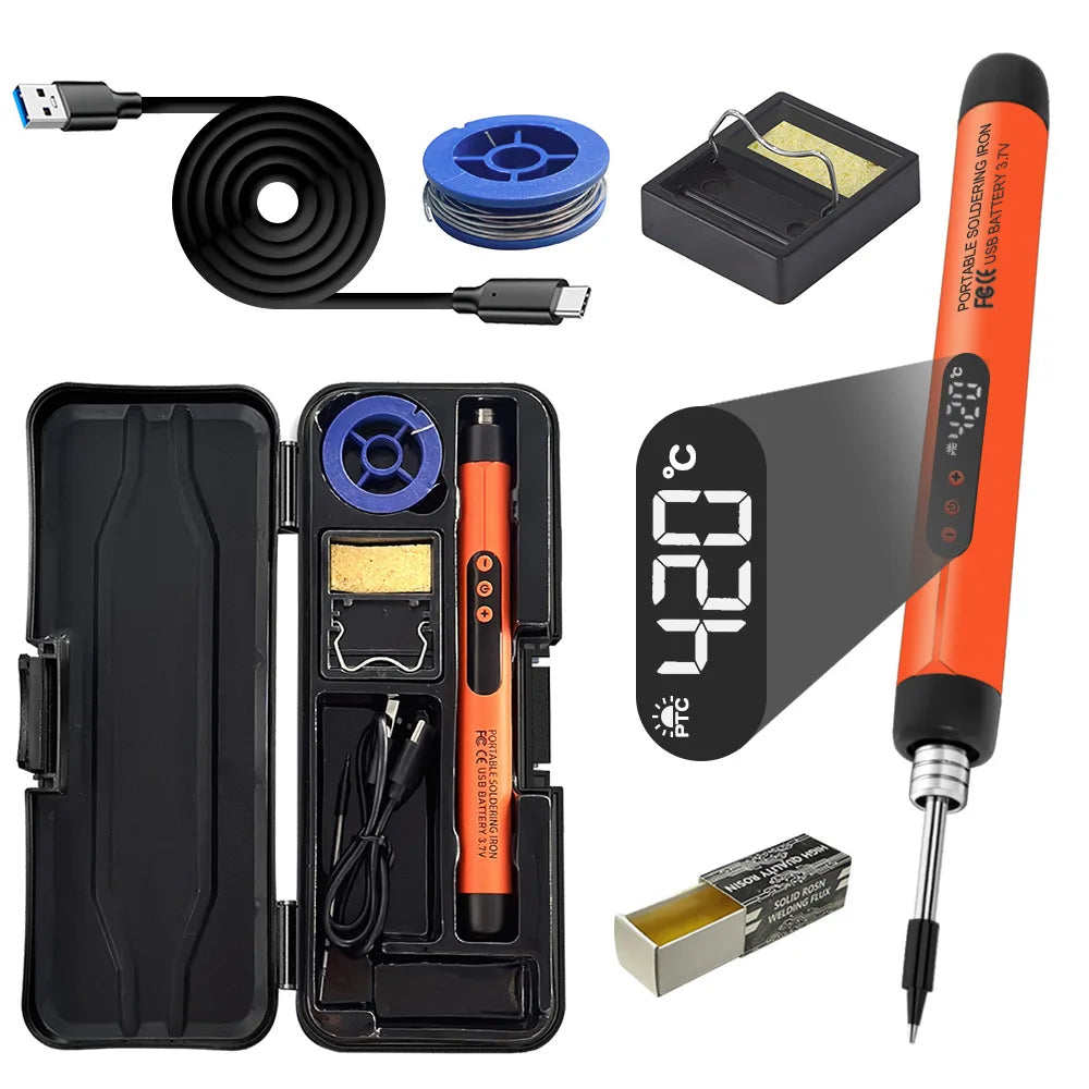 Kabelloser USB-Lötkolben-Kit 300–450 °C schnurlos smart