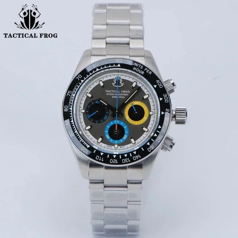 Tactical Frog 41mm Solar-Quarz-Chronograph Saphiruhr